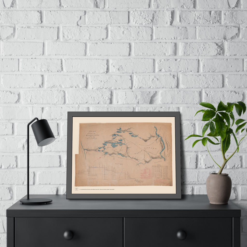 Plan of the Line of the Rideau Canal, 1829 - Framed Print
