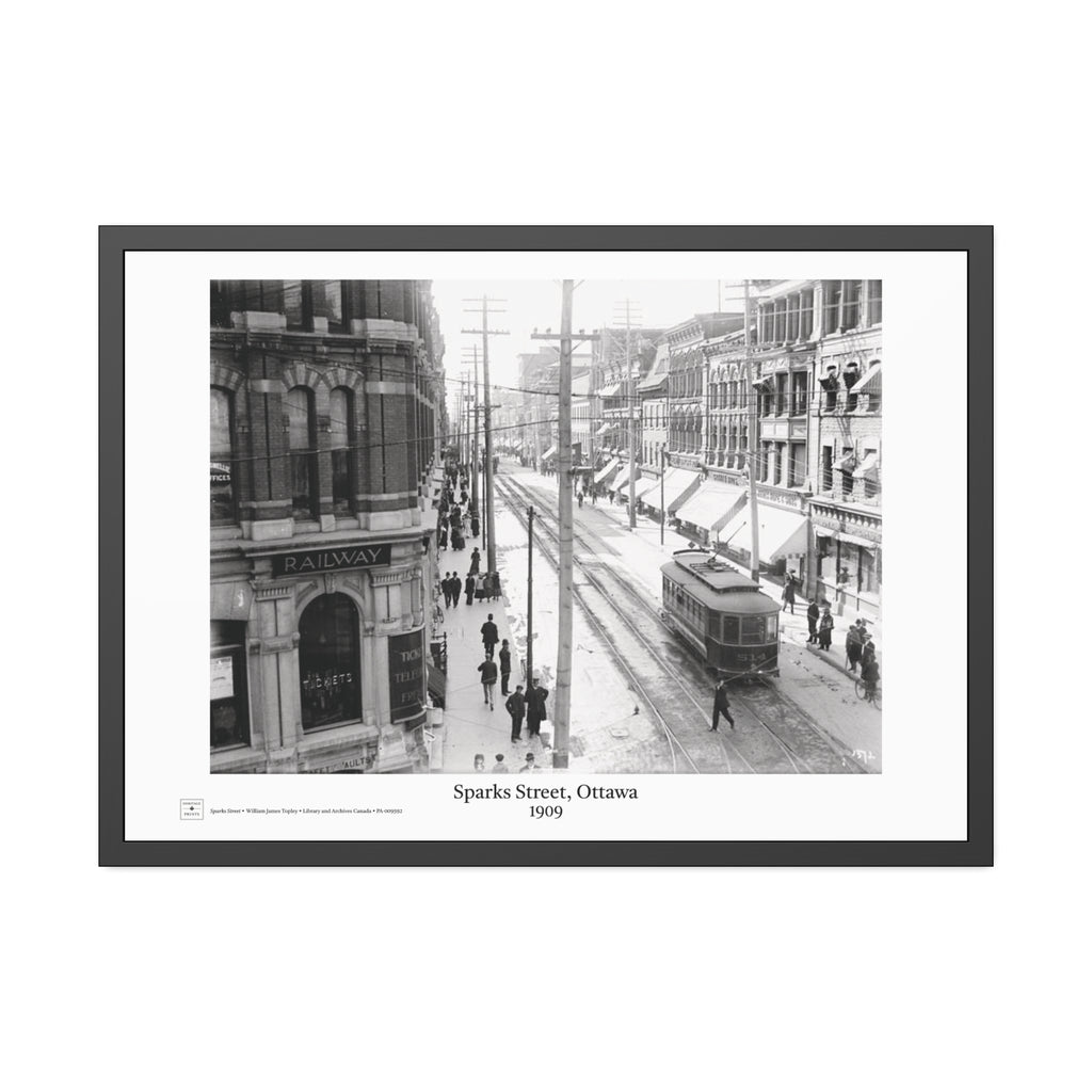 Sparks Street, Ottawa, 1909 - Framed Print