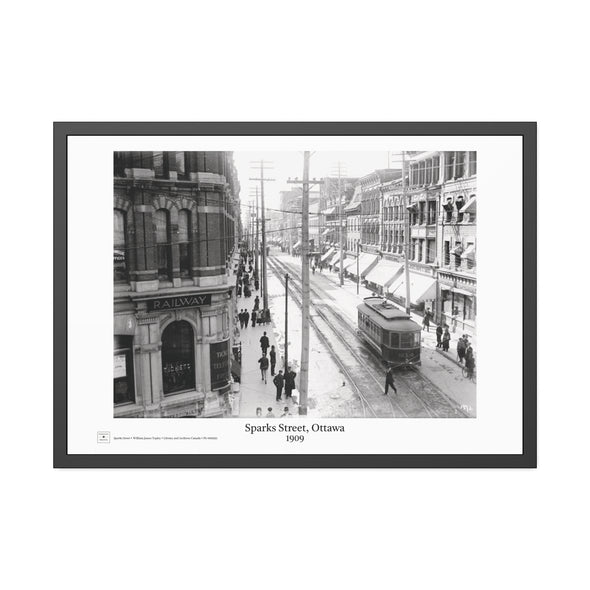 Sparks Street, Ottawa, 1909 - Framed Print