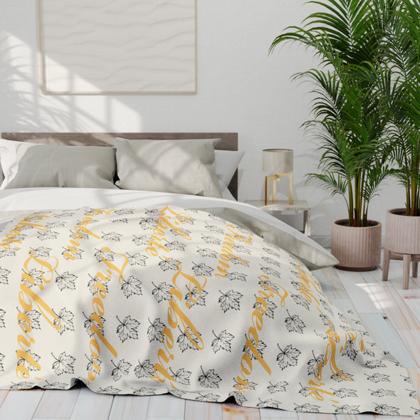 Freedom/Liberté Fleece Blanket - Stylized Leaf