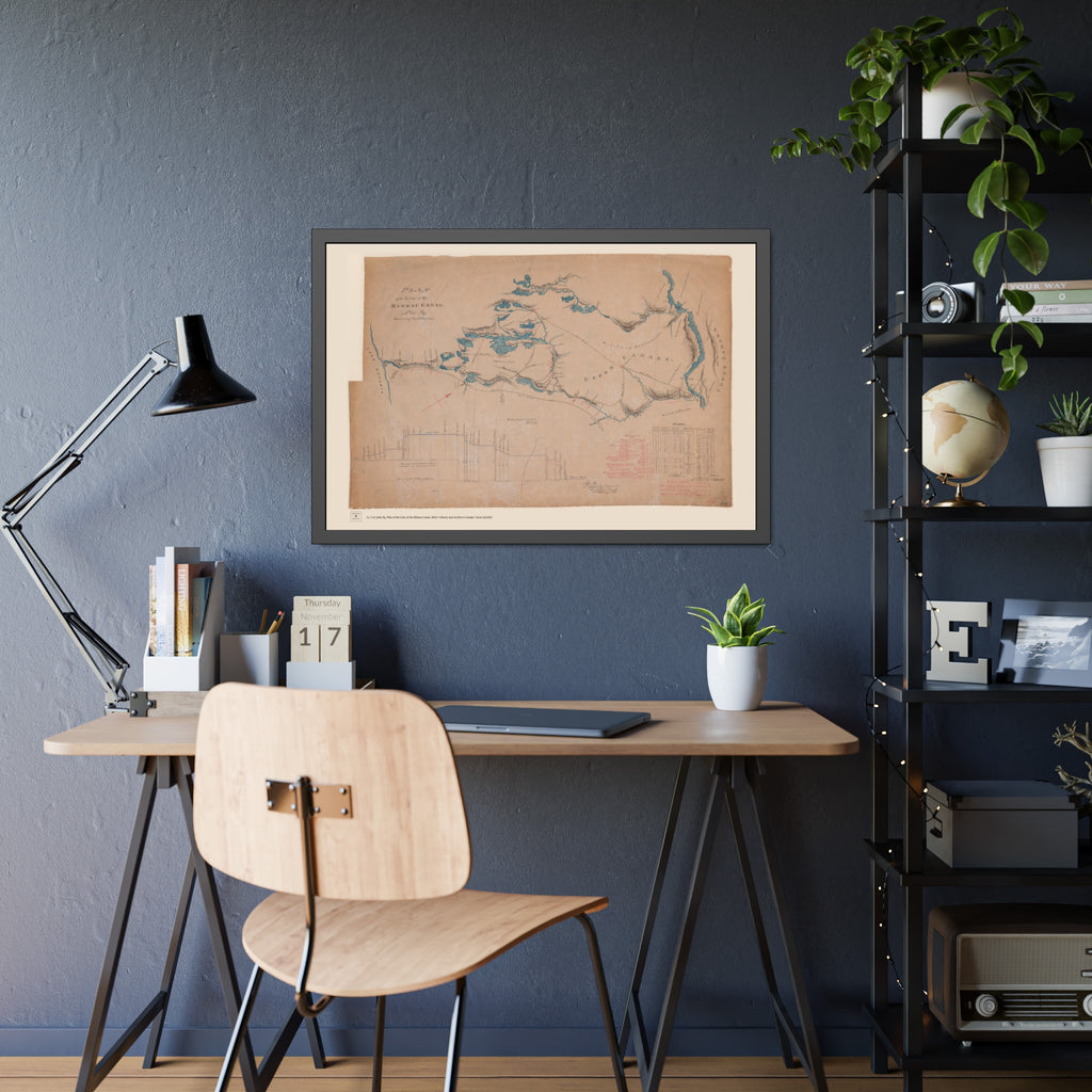 Plan of the Line of the Rideau Canal, 1829 - Framed Print