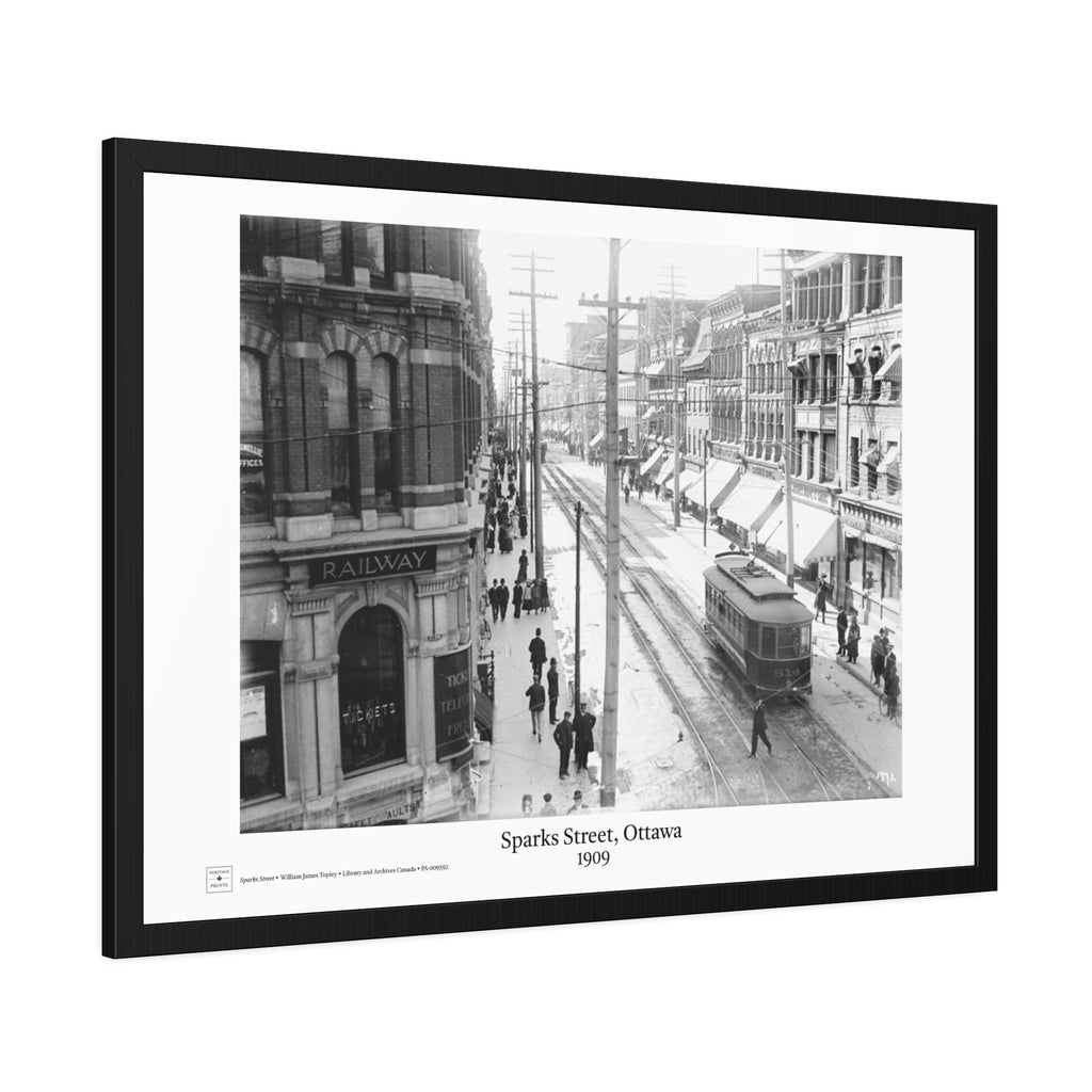 Sparks Street, Ottawa, 1909 - Framed Print
