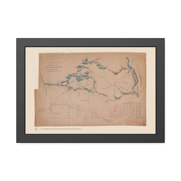 Plan of the Line of the Rideau Canal, 1829 - Framed Print
