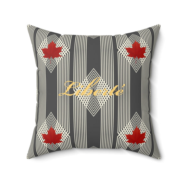 Freedom/Liberté Pillow - Classic Leaf (Faux Suede)