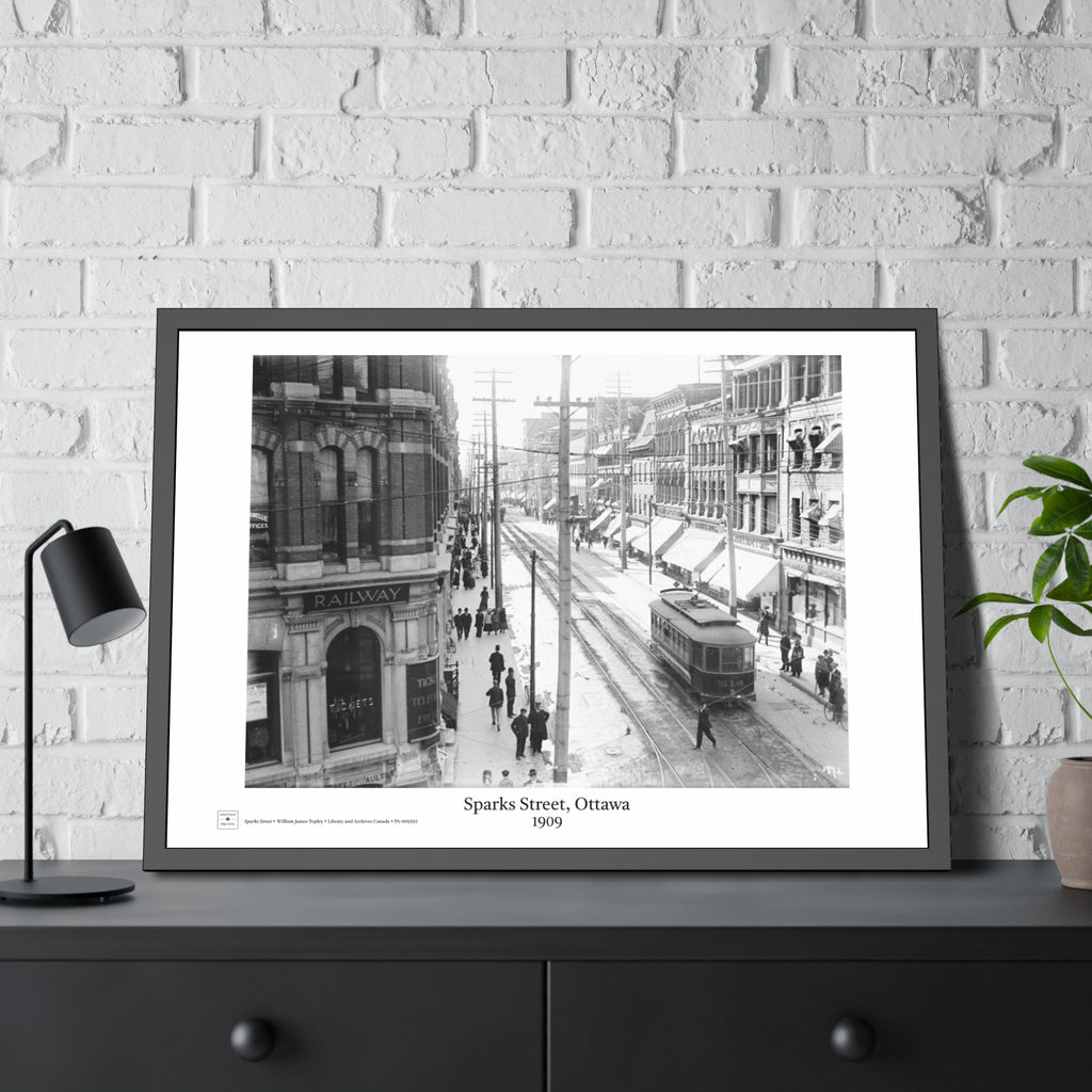 Sparks Street, Ottawa, 1909 - Framed Print