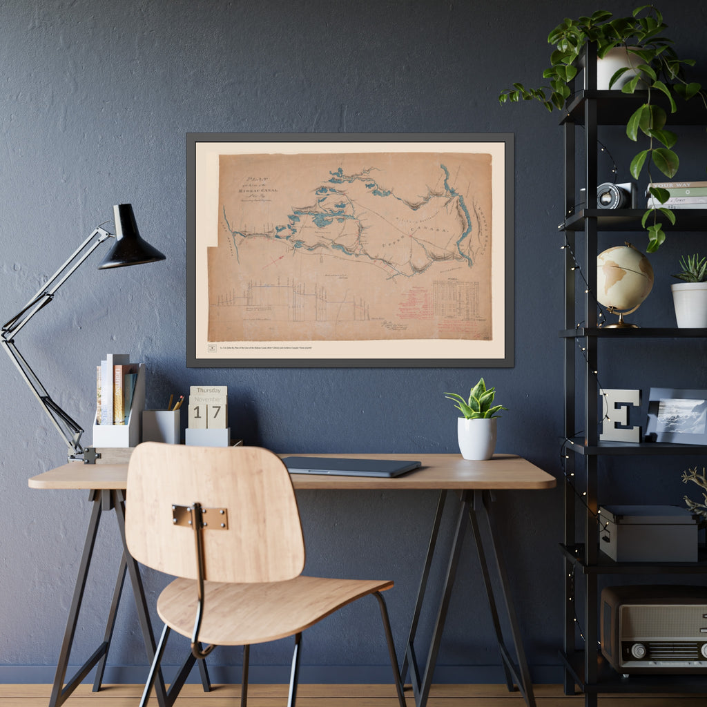 Plan of the Line of the Rideau Canal, 1829 - Framed Print